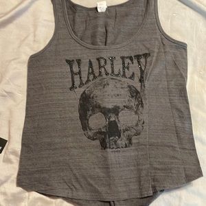 Harley Davidson grey skull tank sz l